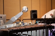A robot playing the Xylophone