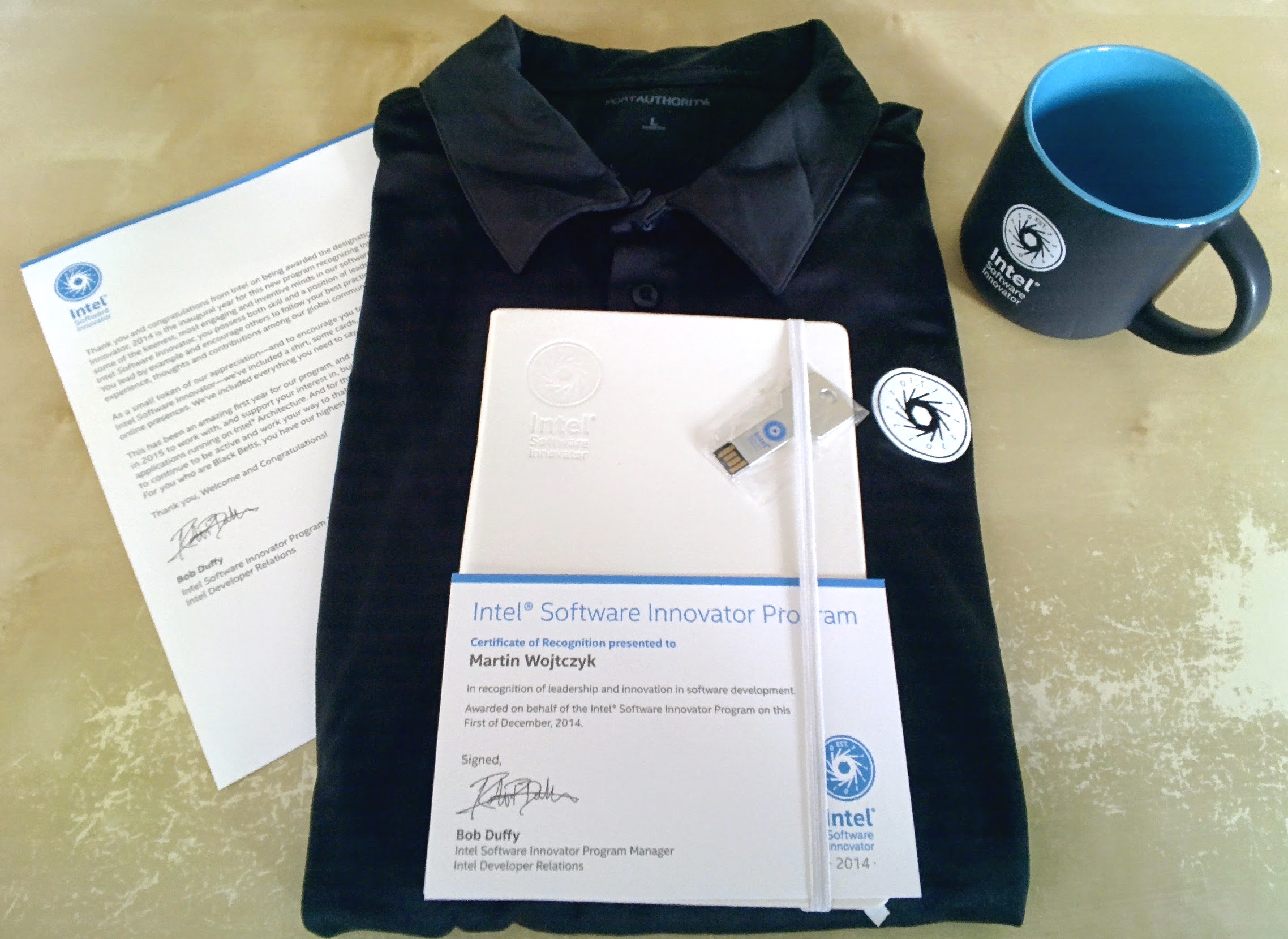 Intel Software Innovator Welcome package
