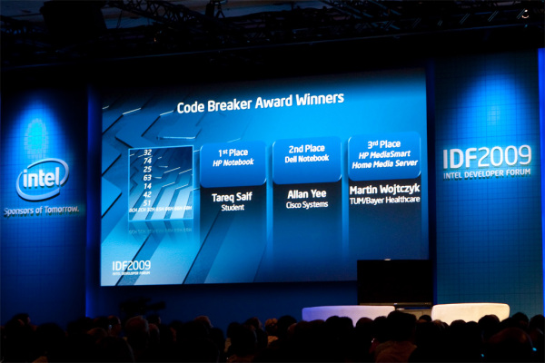 Intel Developer Forum 2009 - Code Breaker Award Winners